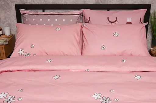 Комплект постельного белья Moon&Star Бязь Gold Люкс Hares King Size 220x240 наволочки 4х50х70 - фото 4