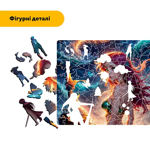 Пазл деревянный Аниме Грация Русалки, А2, Деревянная коробка 300+ элементов - фото 3