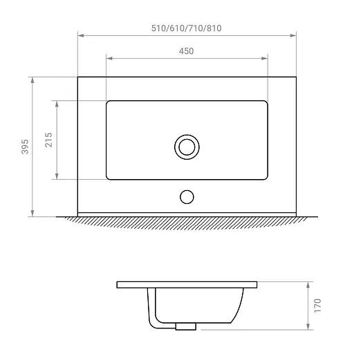 Тумба універсальна RJ Jet-L із умивальником RJ Jenor RZJ510 50 см Білий RJFU040-4150WHSET(RJFU040-4150WH + RZJ510) Білий - фото 3