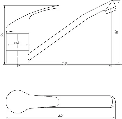 Змішувач для кухні Globus Lux Solly GLSO-0203 Хром - фото 5