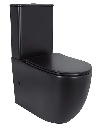 Унитаз напольный Qtap Robin Ultra Quiet с сиденьем Slim Duroplast/ Soft-close/ Quick Release QT13226083AMB - фото 1