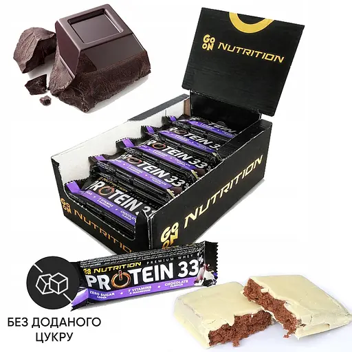 Батончик Go On Nutrition Protein 33% БЛОК, 25*50 грам Шоколад 000290500