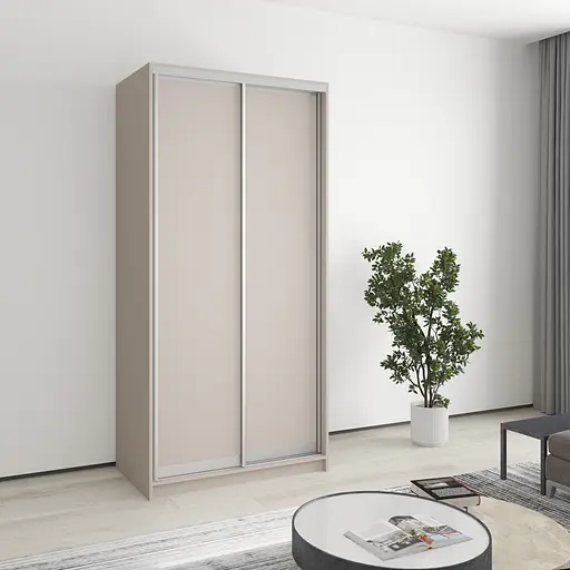 Шкаф-купе двухдверный MebelStar Стандарт AL 2ДСП 100x45x210 см Кашемир (MBS-2270)