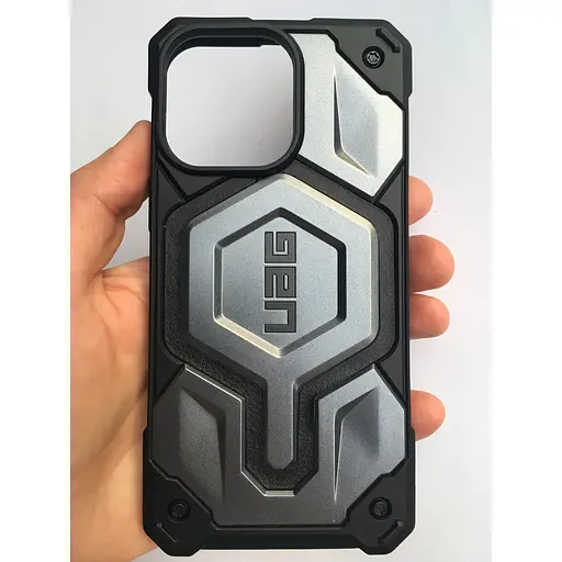 Оригінальний протиударний чохол UAG Monarch Pro MagSafe для iPhone 14 Pro Max (6.7") Silver (114031113333) - фото 9