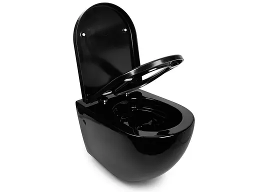 Унитаз подвесной Newarc Modern Iderimless 3823B NEW черный с сидением Soft Close, Черный - фото 3