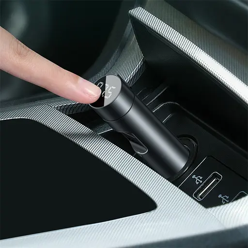 Авто зарядный и беспроводной адаптер BASEUS Energy Column Car Wireless MP3 charger - фото 4