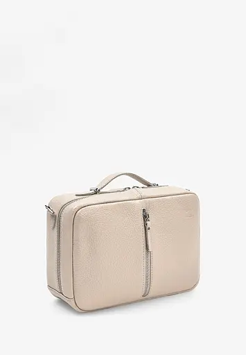 Жіноча шкіряна сумка Avenue світло-бежевий флотар - фото 2