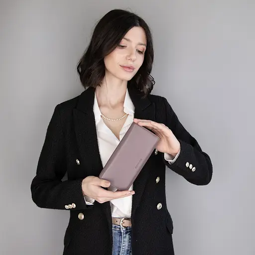 Гаманець жіночий шкіряний Fuerdanni 1180 бузковий на магнітах - фото 2