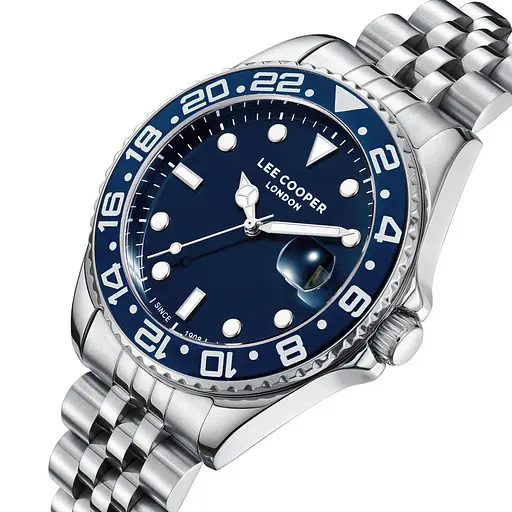 Наручний годинник чоловічий Lee Cooper Daytona Blue Сріблястий (3431) - фото 2