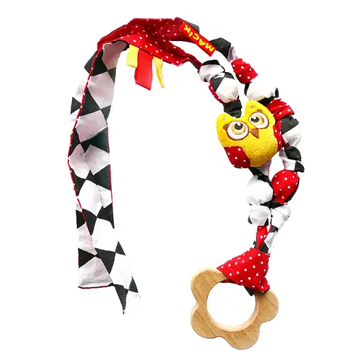 Підвіска Слінгобуси Совушка Macik МС 110504-01 з дерев'яним гризунком - фото 1