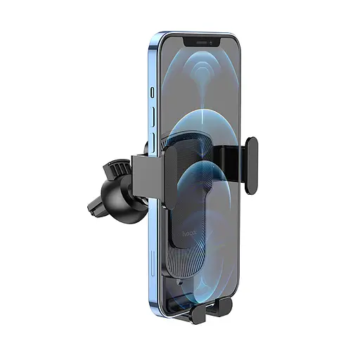 Автотримач для телефона HOCO CA103 vertical and horizontal air outlet gravity car holder Black Metal Gray - фото 6