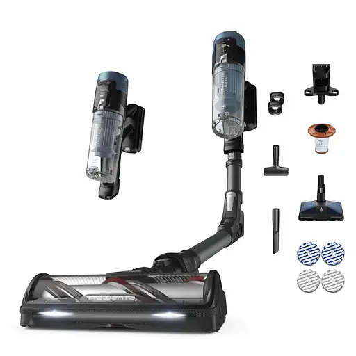 Пылесос беспроводной Rowenta X-Force Flex 14.80 Animal Aqua 240 Вт влажная уборка автон. работа до 90 мин HEF system 99.9% черно-синий - фото 2