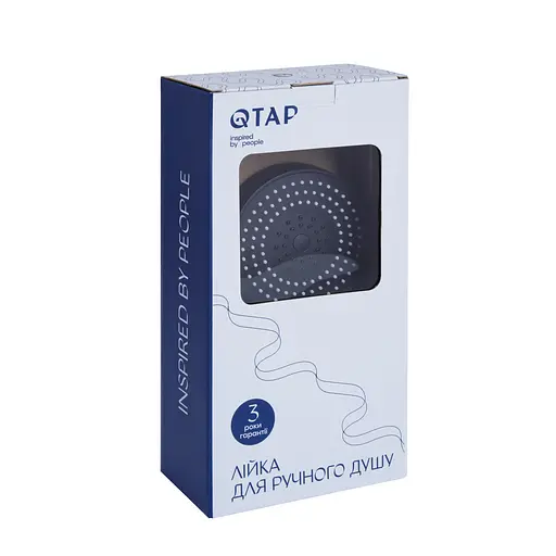 Ручной душ Qtap Rucni D 130 мм круглый QTRUC125BLM45951 Black matt, Черный матовый - фото 4