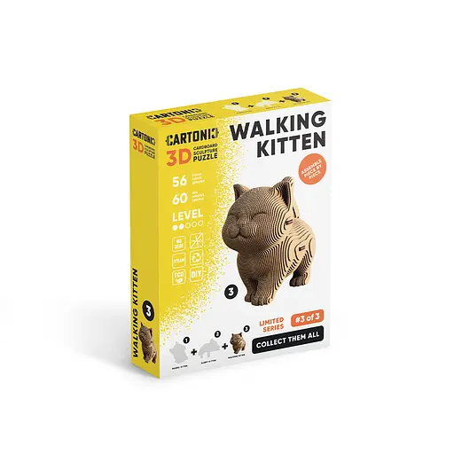 WALKING KITTEN - Картонний 3Д пазл Cartonic - фото 2