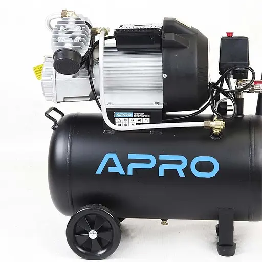 Компресор двоциліндровий Apro OFD-50MX 2,2кВт 416 л/хв 50 л 2 крана 30412 - фото 3
