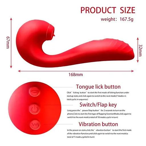 Вибратор точки G и клитора Swan 3-в-1 с 30 режимами вибрации 21 см фуксия - фото 6