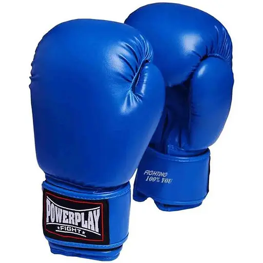 Рукавиці боксерські PowerPlay PP 3004 Blue - 12 унцій - фото 1