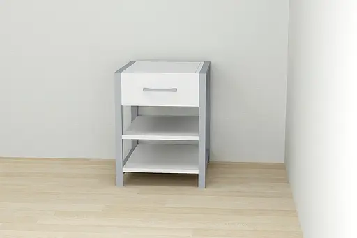 Тумба универсальная Ferrum-decor Вивьен 1/2 50x41x40 серый ДСП Белый 16мм (FRD-104133) - фото 3