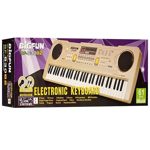 Детское пианино-синтезатор BF-630B2 USB, MP3 61 клавиша, микрофон - фото 4