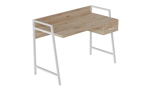 Письмовий стіл Ferrum-decor 750x1000x600 Білий метал ДСП Дуб Сан-Марино 32 мм (FRD-103437) - фото 3