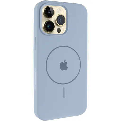 Чохол Epik Silicone Case Full Protective AA V2 with MagSafe для Apple iPhone 16 Pro 6.3 Блакитний/Lilac Blue - фото 1