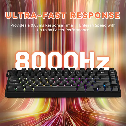 Игровая проводная магнитная клавиатура Attack Shark R82 / Проводное подключение / Magnetic Switch / Black - фото 2