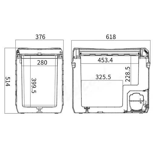 Компрессорный автохолодильник Alpicool NL50 (45 литров) - фото 5