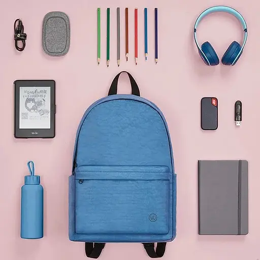 Рюкзак RunMi 90 Points Youth College Backpack 15 литров голубой - фото 4