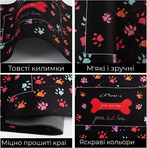 Набір килимків для кухні та ванної 120×40 см і 60×40 см водонепроникні, протиковзні, м'які, декоративні, Kitchen Master Сірий 87948 - фото 10