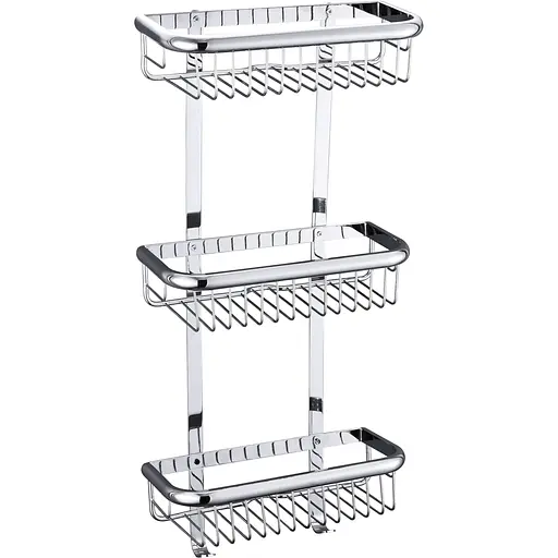 Полка прямая тройная Topaz 4103, Хром - фото 1