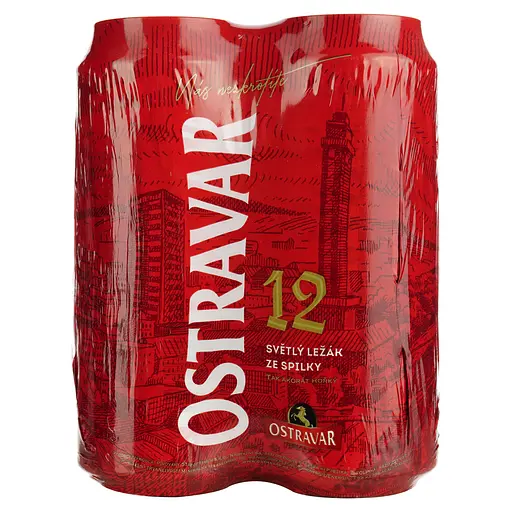 Пиво Ostravar 12 світле 5.1% 4 шт. х 0.5 л з/б - фото 3