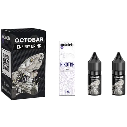 Набор компонентов для самозамеса солевой заправки Octobar NFT Energy Drink 10 мл 0-50 мг Энергетик, ягоды (12423)