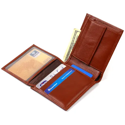 Мужской кожаный кошелек Canpellini 11х9.5х2 см acs0025676 - фото 4