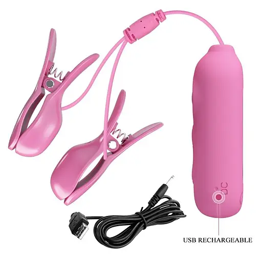 Затискачі для сосків Pretty Love Nipple Clips Romantic Wawe II рожевий - фото 6