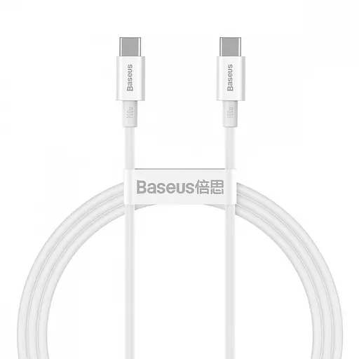 Дата кабель Baseus Superior 2 Fast Charging Type-C to Type-C 100W (1m) (P10365200211-03) Moon White