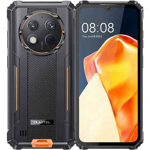 Смартфон Oulitel WP28S 65"HD+ /4GB/128GB T606 /10600mAh /13+5Мп/ IP69K /NFC Orange
