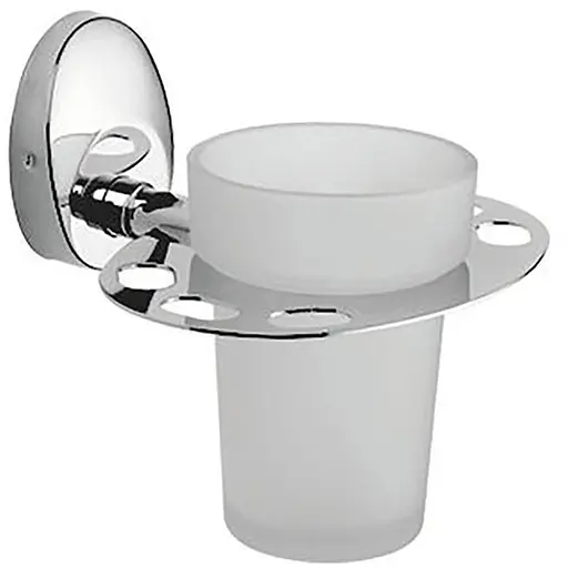 Стакан настенный с подставкой для зубных щеток ZERIX LR3306-1 (LL1434) - фото 1