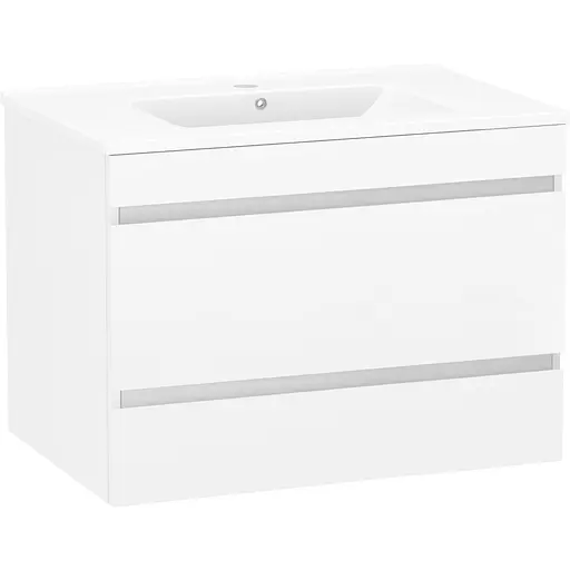 Тумба підвісна Imprese Vaclav з умивальником 80 см Білий u08506403FJ Білий - фото 1