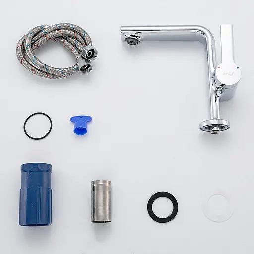 Змішувач для умивальника литий вилив хром Frap F1088 Хром - фото 4