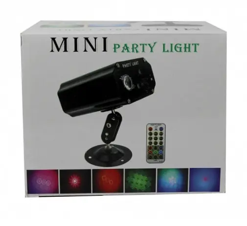 Кольоровий лазер диско Laser Mini Party Light Проєктор для приміщень із пультом - фото 5
