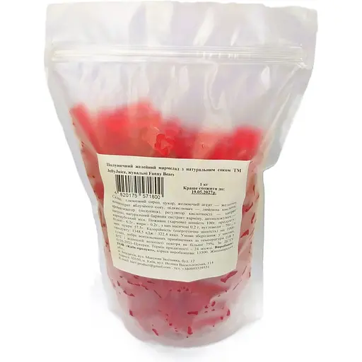 Мармелад желейний Jelly Juice Funny Bears Полуничний з натуральним соком 1 кг - фото 2