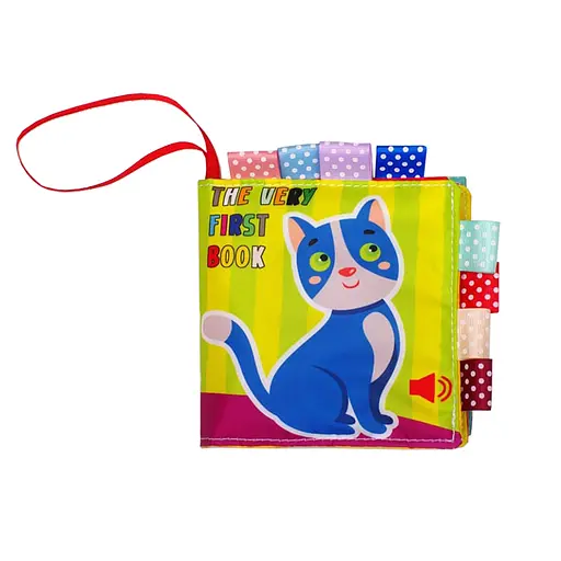 Развивающая мягкая книга "Котик Мяу- Мяу " 823444, 8 рисунков