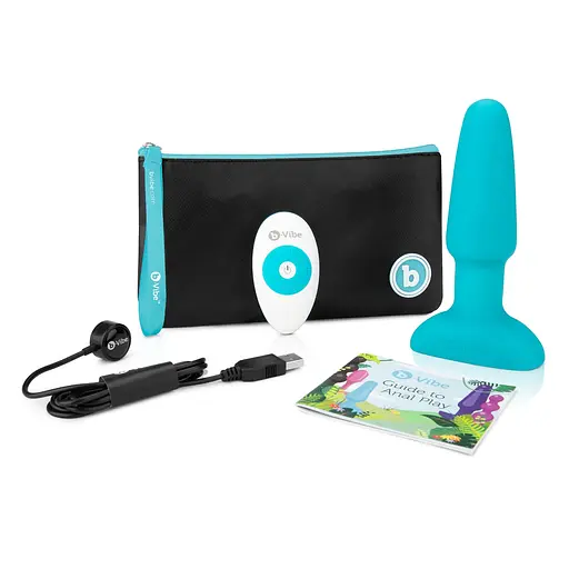 Анальная пробка B-Vibe Rimming Plug 2, 15 см (бирюзовый) - фото 8