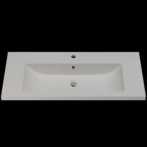 Раковина матовая врезная Amidicon Cosmo 100 1000x450 из литого камня Cosmopolite_100_MAT, Белый матовый - фото 1