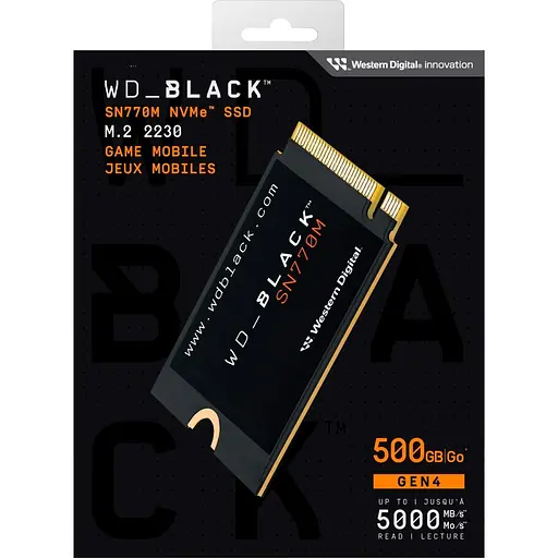 Накопитель SSD Western Digital m.2 NVMe 500GB WD Black SN770M 512 480 (WDS500G3X0G-00CHY0) - фото 4
