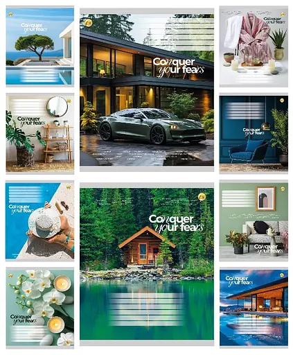 Зошити учнівські 60 аркушів клітинка Тверда Мікс 5, 10 шт. в упаковці