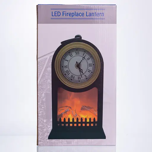Декоративний новорічний світильник камін-годинник Yiwu з LED-підсвіткою USB CR-3-6  - фото 4