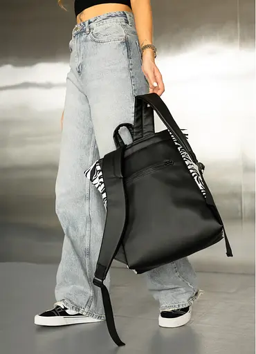 Жіночий рюкзак Sambag Roll Top One чорний принт "Zebra" 41 х 30 х 16 см (24208146) - фото 5