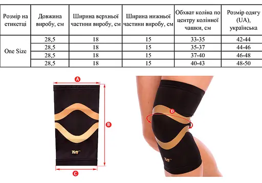 Бандаж коленного сустава EasyFit эластичный (EF-0077) - фото 3