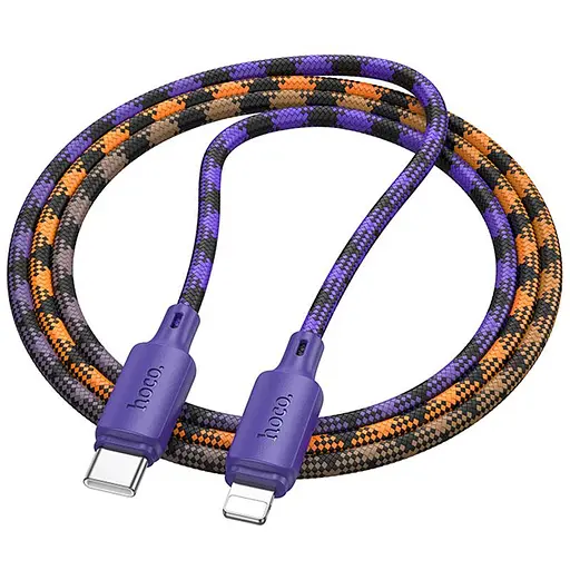 Дата кабель Hoco X116 Meridian Type-C to Lightning 27W (1m) Gradient Purple Mix - фото 4